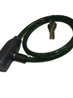 Black bicycle lock 60cm new with 2 keys