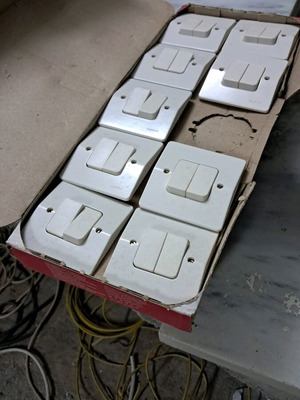 Legrand double switch new, pack of 10 pieces