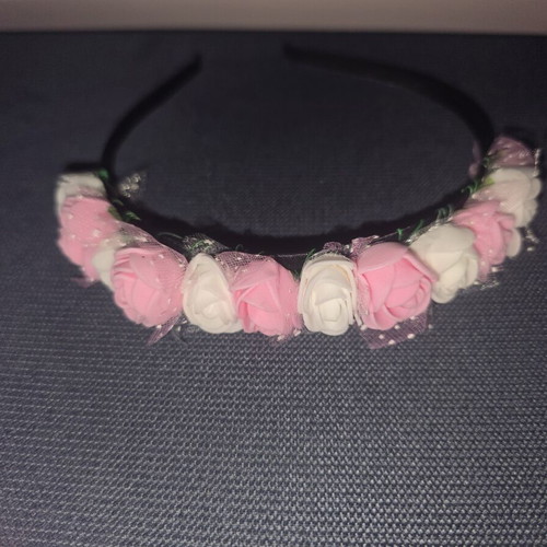 Headbands for flower girls new pink and white set of 5