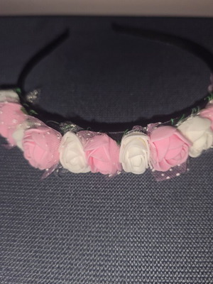 Headbands for flower girls new pink and white set of 5