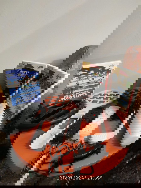 Nintendo wii black πλήρες πακέτο σε άριστη κατάσταση