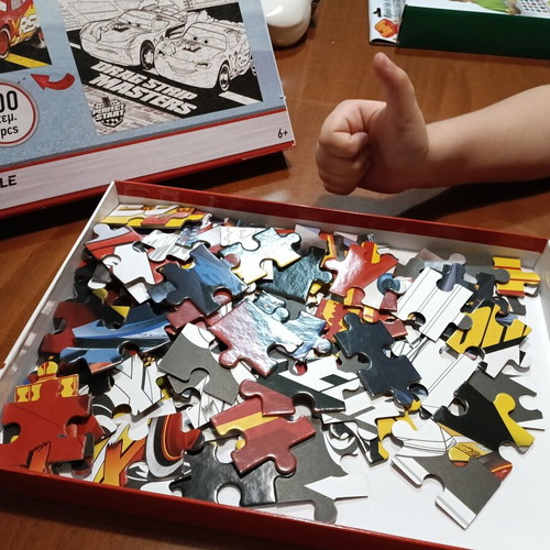Cars Double-Sided Puzzle like new, coloring side