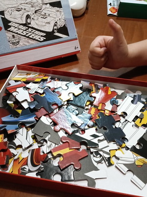 Cars Double-Sided Puzzle like new, coloring side