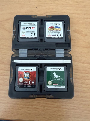 Nintendo DS game set with 4 PAL/EUR cartridges, EA Sports case, and stylus like new