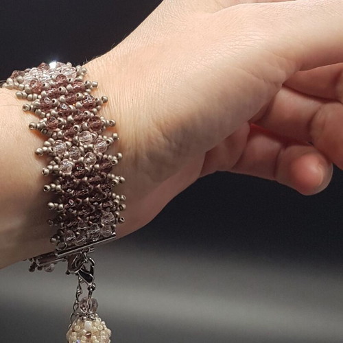 Handmade bracelet woven with TOHO glass beads new