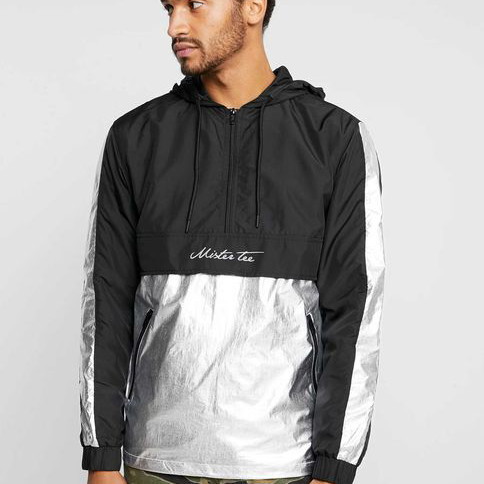 Mister Tee Reflective Windbreaker new, silver, sizes S M XL