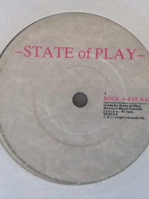 State Of Play Rock-A-Bye Baby vinyl record used, 45 rpm