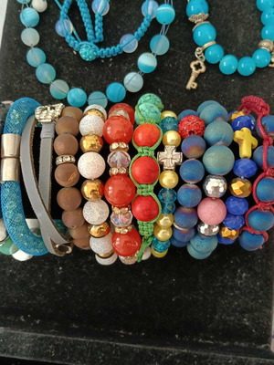Set of 20 colorful costume jewelry pieces