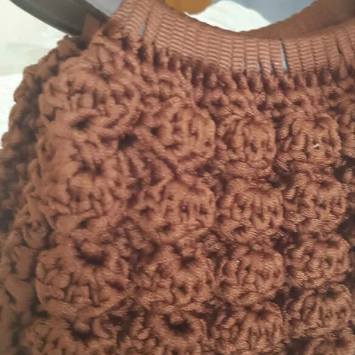 Cinnamon Elegance Handmade Brown Handbag with Wooden Handle