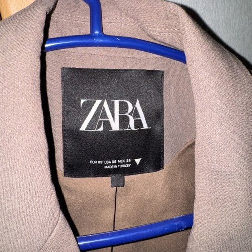 Zara cropped blazer like new, brown, size XS