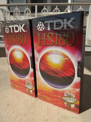 TDK High Standard VHS 180min κασέτες νέα, τεμάχια 2