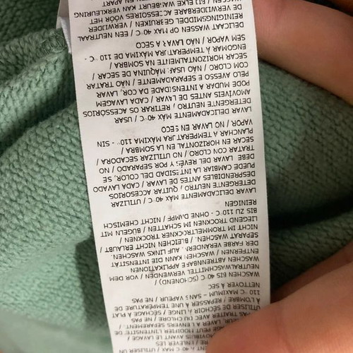 Stone Island Sweater M green with small sleeve stain, like new