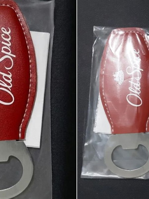 Ανοιχτήρι Old Spice, τεχνητό δέρμα και ανοξείδωτο ατσάλι