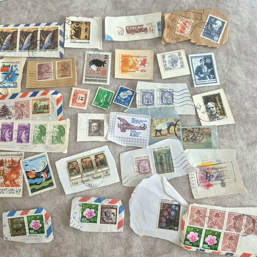 Stamp collection used from around the world