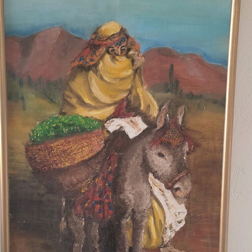 Embossed acrylic painting like new 63x45 cm