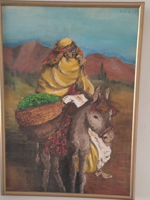 Embossed acrylic painting like new 63x45 cm