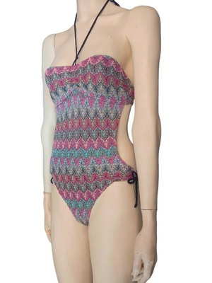 One-piece swimsuit new with jacquard knit fabric, size XS