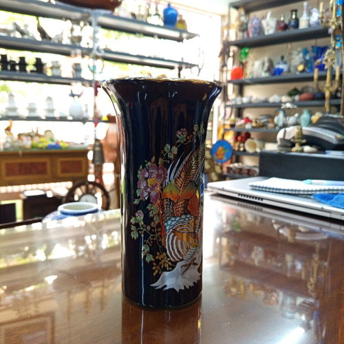 Decorative vase new from 1960 with golden touches