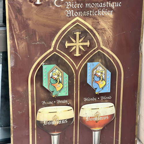 Dominus vintage metal beer advertising sign used, 60x40 cm