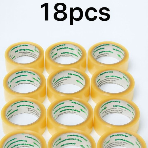 JustNote packing tape set 18 pieces 38mm x 66m new transparent