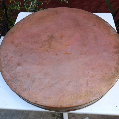 Copper baking tray used 52 cm x 5 cm from previous century