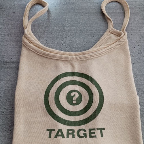 Beige Crop Top with "TARGET" Print like new