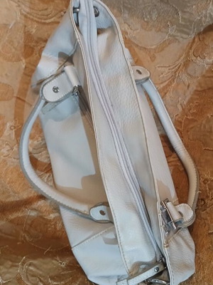 Women's shoulder bag gray beige like new, unused