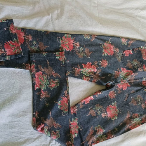 Floral jeans Max & Liu XL stretch like new