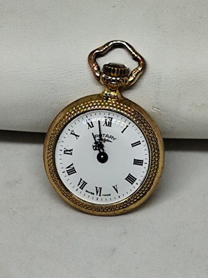 Rotary Vintage ρολόι τσέπης καινούργιο NOS επίχρυσο με ανάγλυφο τριαντάφυλλο