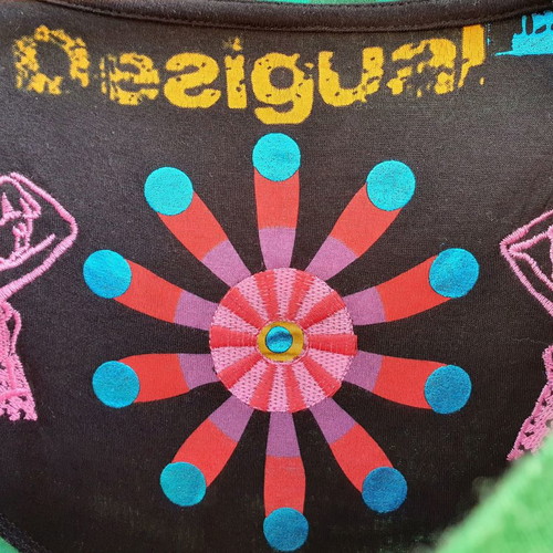 Desigual dress, colorful, size S/M, cotton and viscose