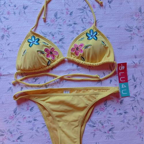 Bikini new, size 2, yellow multicolor