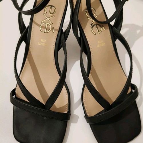 Exe leather sandals with straps like new, size 38, black