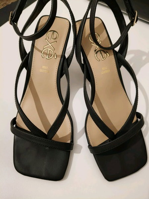 Exe leather sandals with straps like new, size 38, black