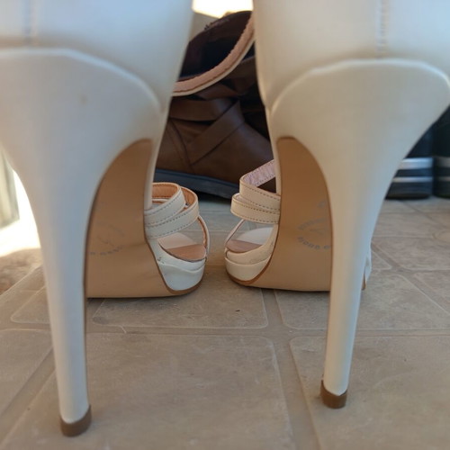 Danuz white sandals new, size 39, heel height 11 cm
