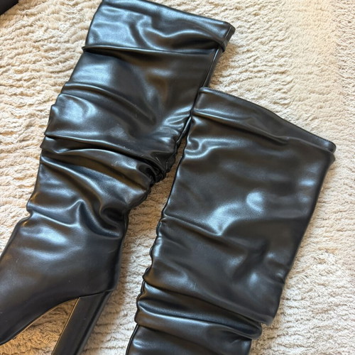 About You black boots size 37.5, 9 cm heels