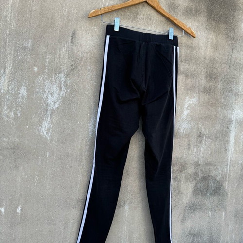 Adidas leggings used, size S, black with white stripes