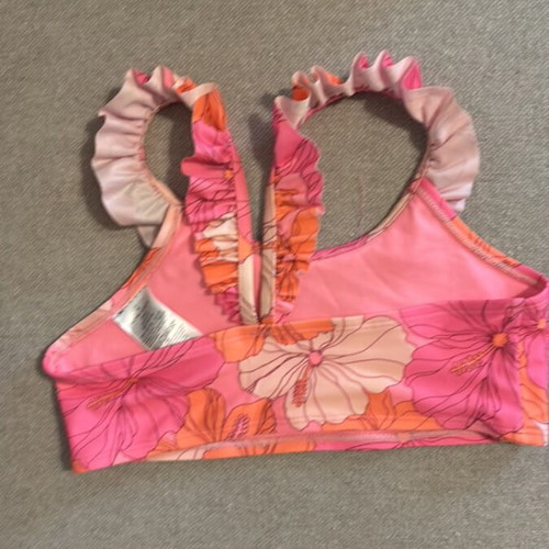 Girls' bikini swimsuit used, pink, size 10-11 years, 2 pieces