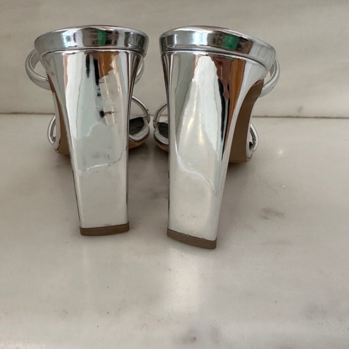 Glamazons silver sandals size 37 used, worn once