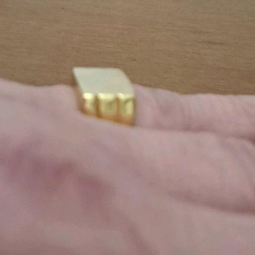 Chevalier ring silver 925 with 14K gold element like new, minimal