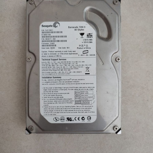 Barracuda 7200.9 80GB IDE ATA-100 7200RPM used