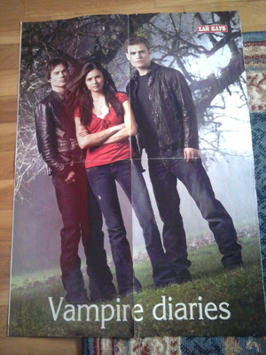Vampire Diaries & Disturbed poster like new, size 56x41