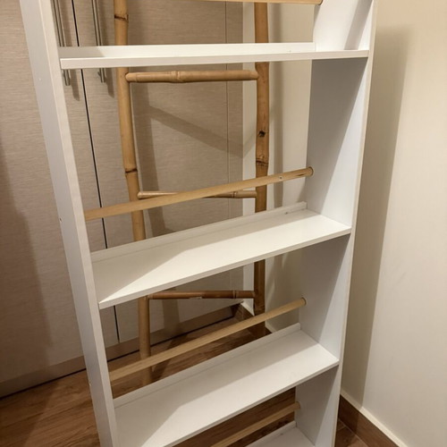 White children's bookcase 55x15x118 cm