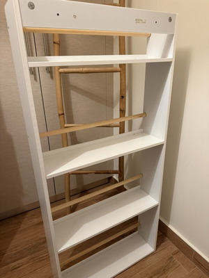 White children's bookcase 55x15x118 cm