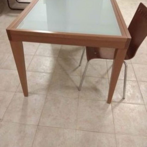 Dining table with glass new without chairs