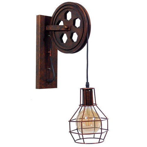 Globostar Rydon 01216 vintage metal wall light with rust effect