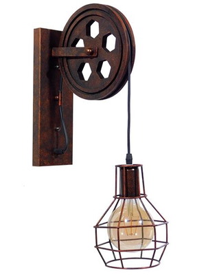 Globostar Rydon 01216 vintage metal wall light with rust effect