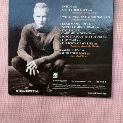 Sting Sacred Love CD