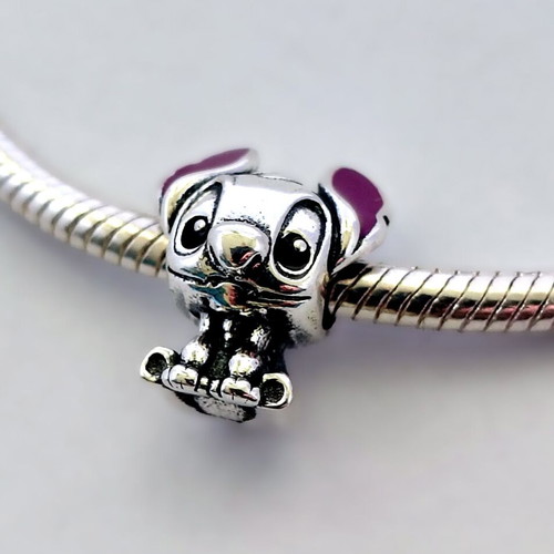 Charm Stitch silver S925 with purple enamel Disney new