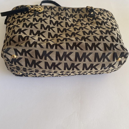 Michael Kors women's bag used, beige and black with MK design