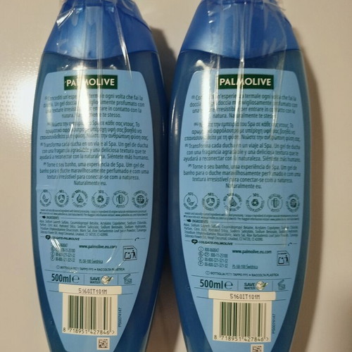 Palmolive Thermal Spa Shower Scrub set of 2, new, 2 x 500ml